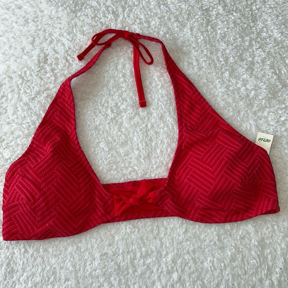 Aerie Triangle Bikini Top XL Red NWT - Picture 1 of 4